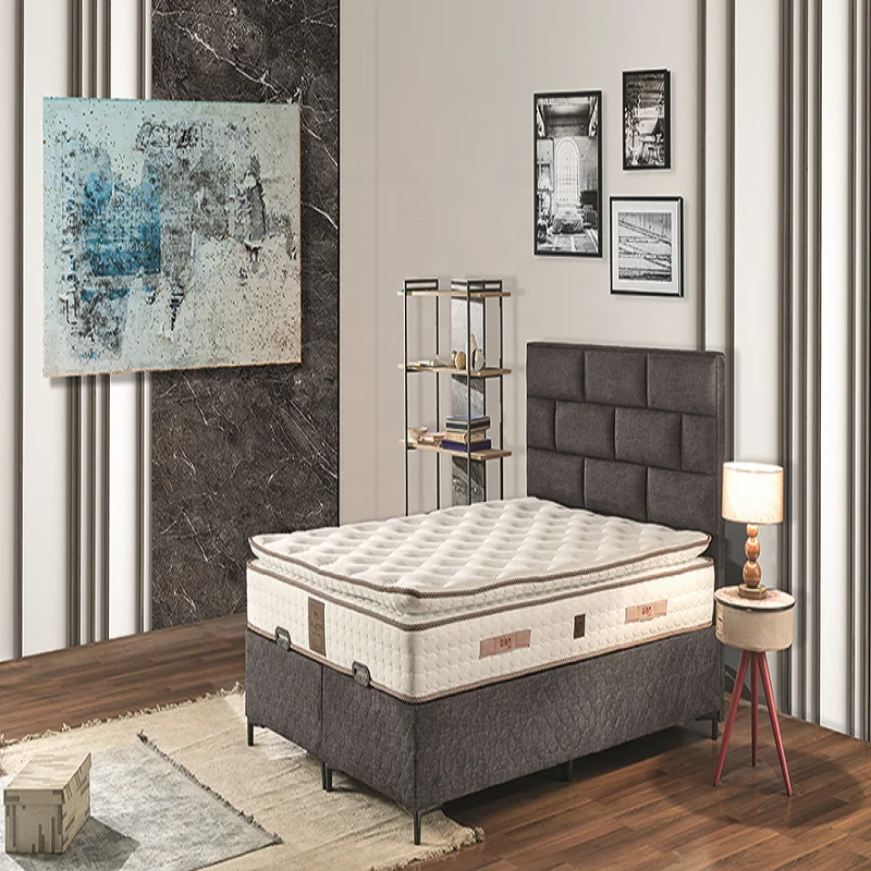 Каменная кровать FurnatureDesign комплект с мягким покрытием для спальни лучшее качество хорошая цена поддерживающая поролоновая пружина