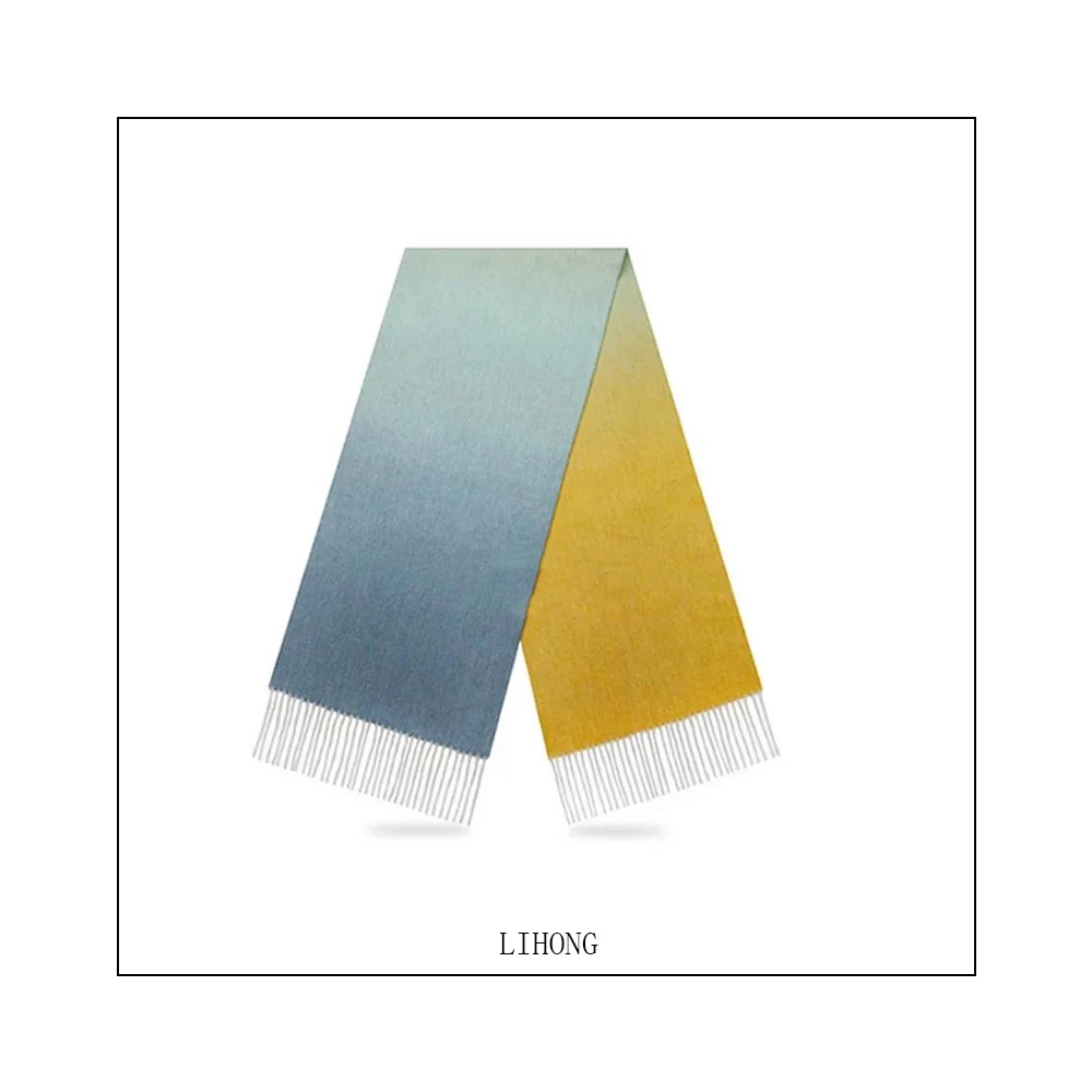 winter new design men women fashion gradient Pashmina New lamb wool  shawl scarf