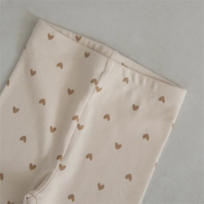 1Pcs Private Label Korea Style Autumn Baby Infant Boys Girls Clothes Long Sleeve Cotton Lovigng Heart Toddler Clothing Set