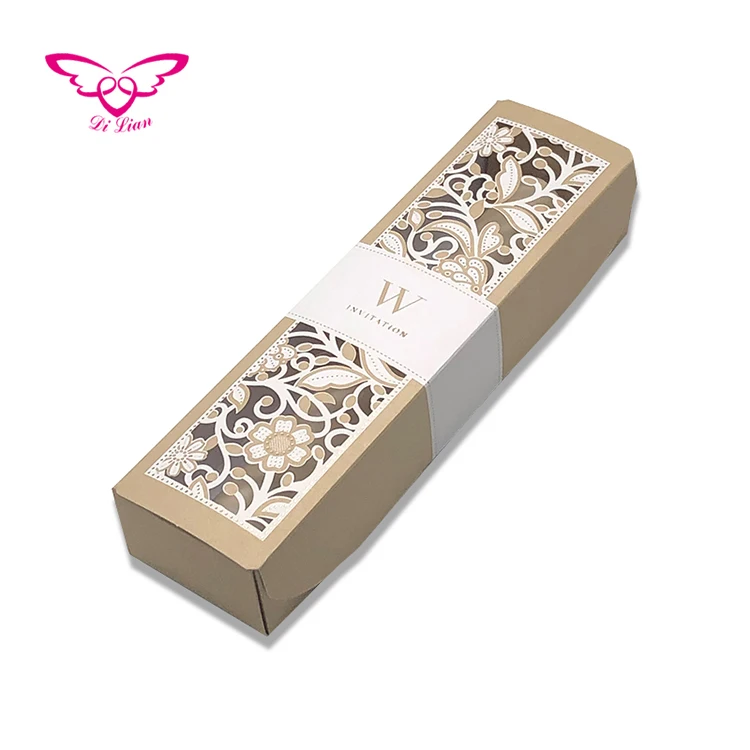 
New Style Luxury Scroll Wedding Invitation Card 