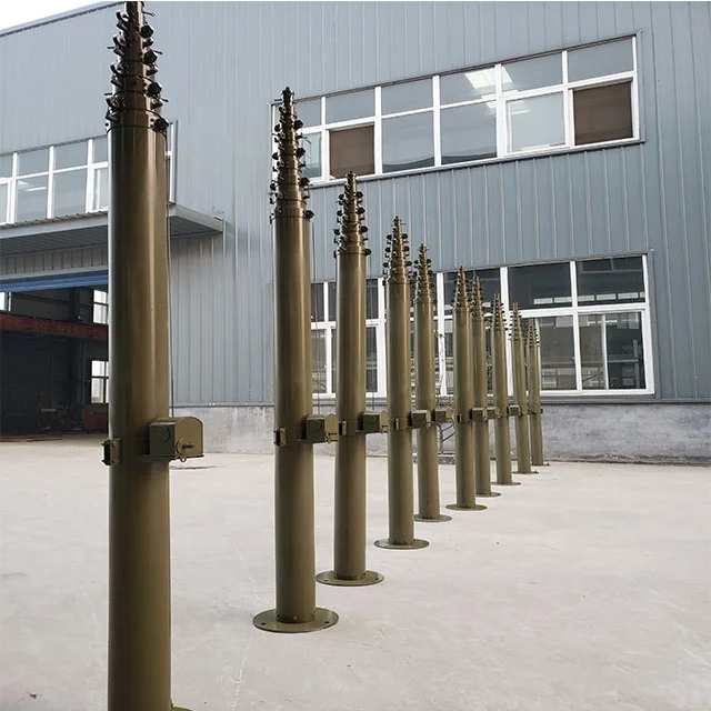 100kg Payload Manually Operated Winch Telescopic Mast 6 To 8 Meters For Mine Site Led Lighting