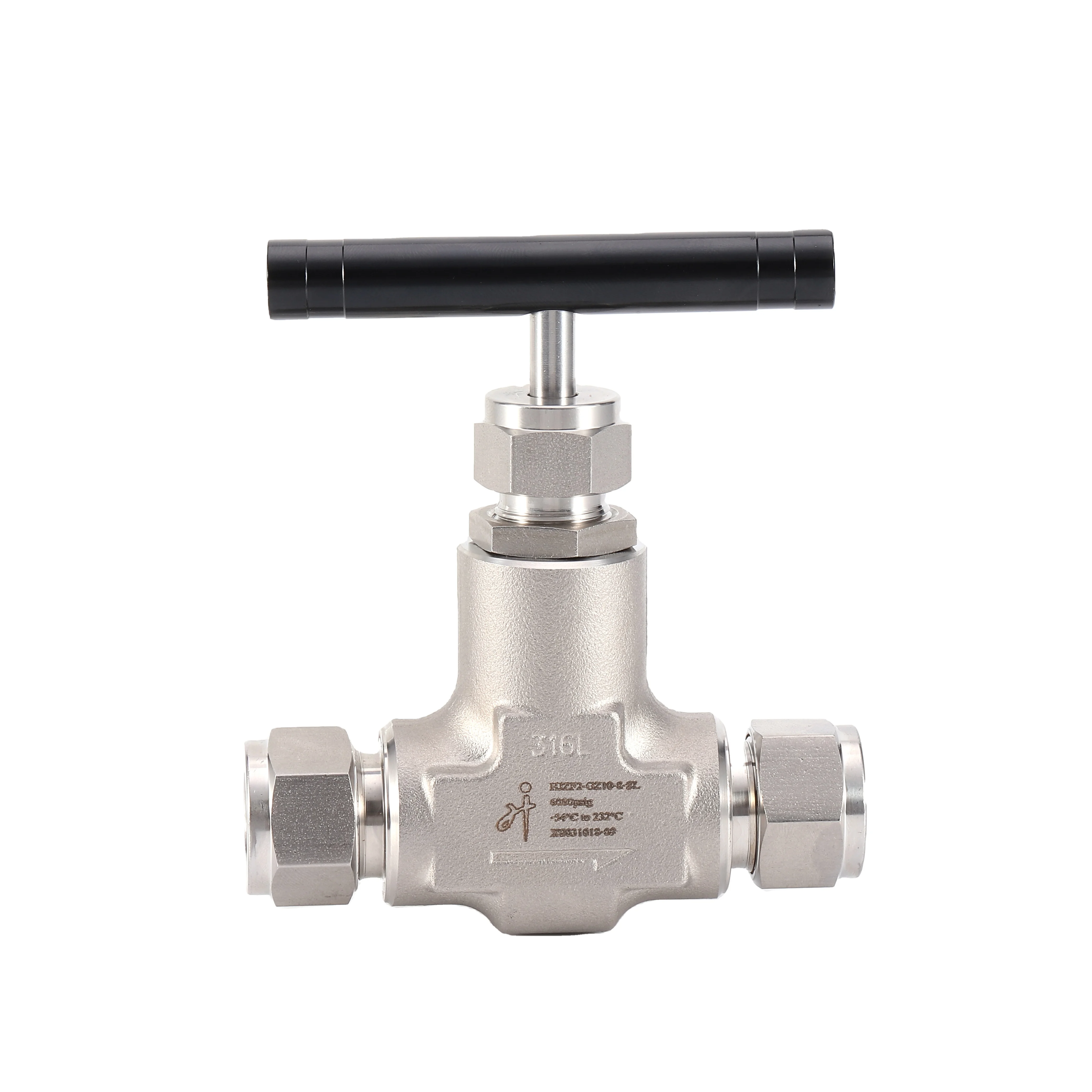 Stainless Steel 316 Integral Needle Valve Od Tube Connection 10000psi High Temperature Needle Valve