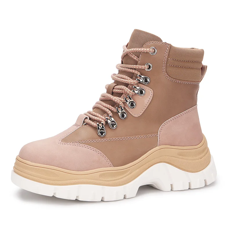 
classical type mesh lining girls khaki boot shoes for autumn winter women sneaker boot 