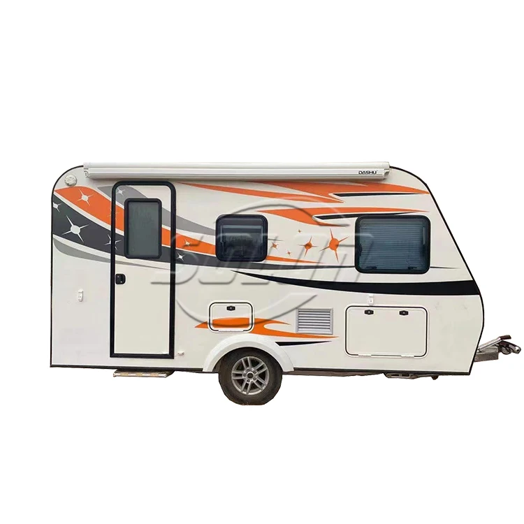 Mini Travel Caravan RV Travel Trailer With Kitchen Trailer Camping