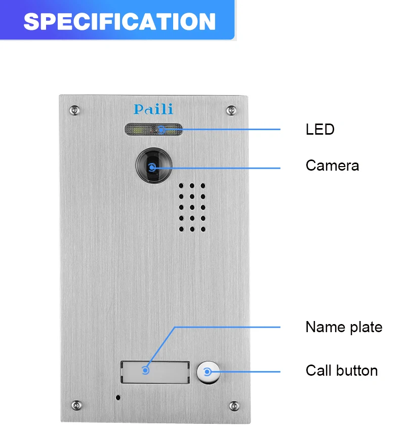 7 inch Touch Screen TCP/IP SIP Video Intercom apartments Door Entry Phone Digital System