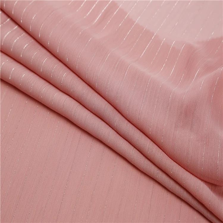 
Wholesale 100% Polyester metallic Lurex chiffon Plain Dobby Silk Chiffon Fabric For Dress Shirt  (1600183313427)