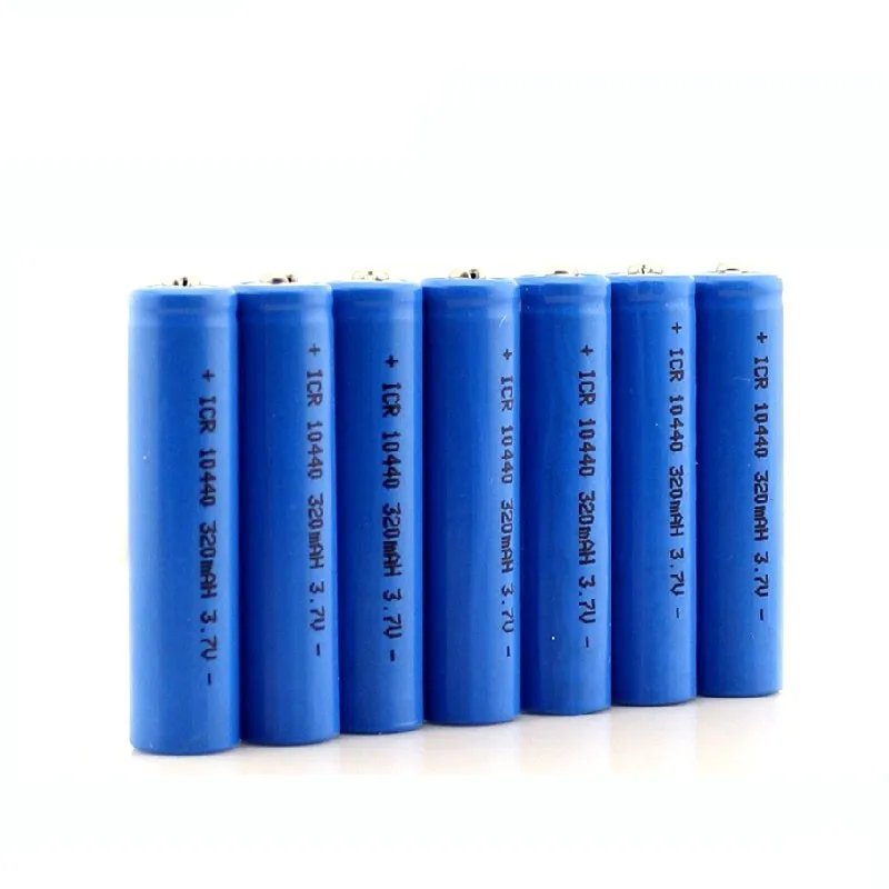 Popular Cylindrical Battery 3.7V 10440 360mAh Lithium Ion for Lighting