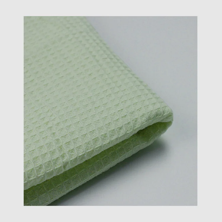 Customized Colors Waffle Fabric Different Width available Soft Classic Pattern Material