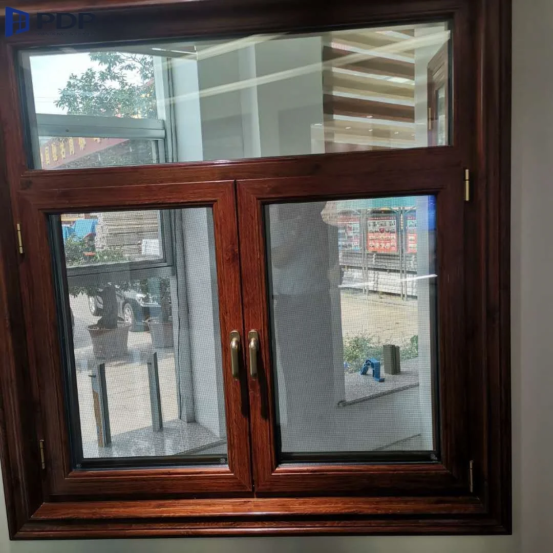 Pine Wood-Aluminum Clad Tilt&Turn Windows Triple-Glass Residential Use with Features Casement Windows