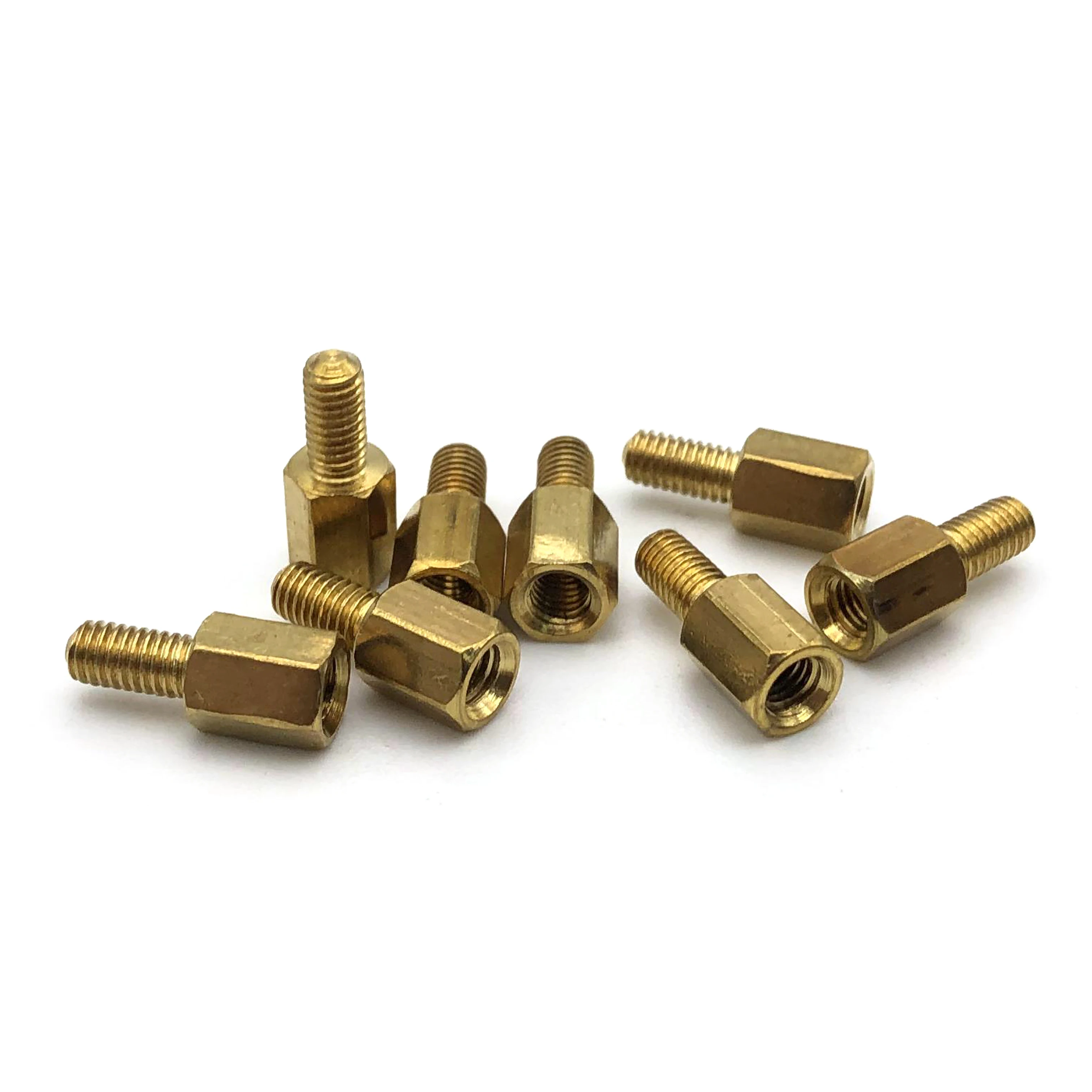 Brass stainless steel male female hex standoff pcb screw nut m/f threaded gold hexagon spacer M2 M2.5 M3 M4 M5 standoff spacers