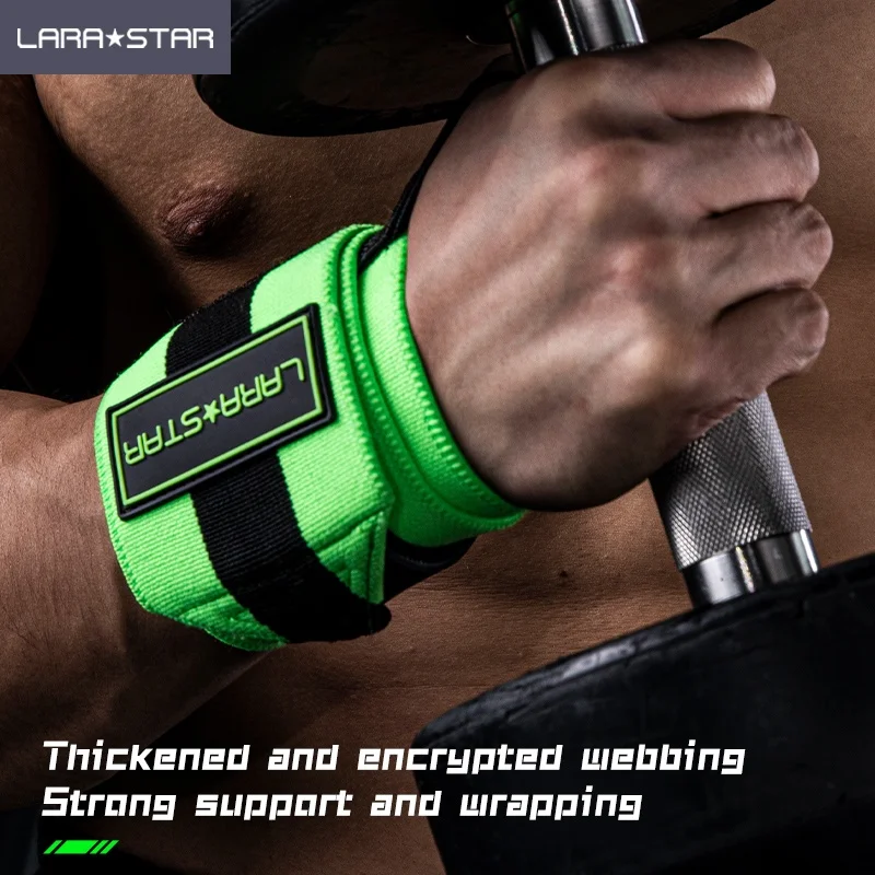 LS0665 High Quality Nylon Wrist Wraps Weightlifting Polyester Wrist Band Brace