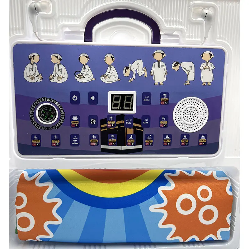 SA20 Islamic product Smart Interactive Prayer Kit with Earphone Children Learning Prayer Toys sejadah muslim kit with mat