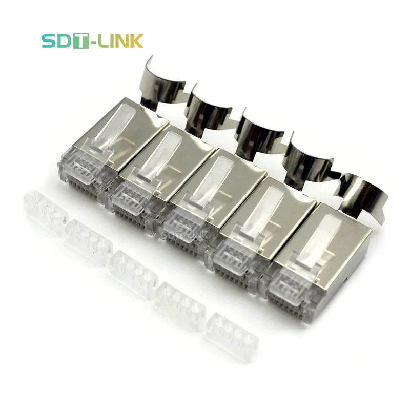 Factory Best External Cat 7 7A Cat7 FTP S/Ftp Shielded Ethernet Cable Rj45 Connector Modular Plug Hot Sale