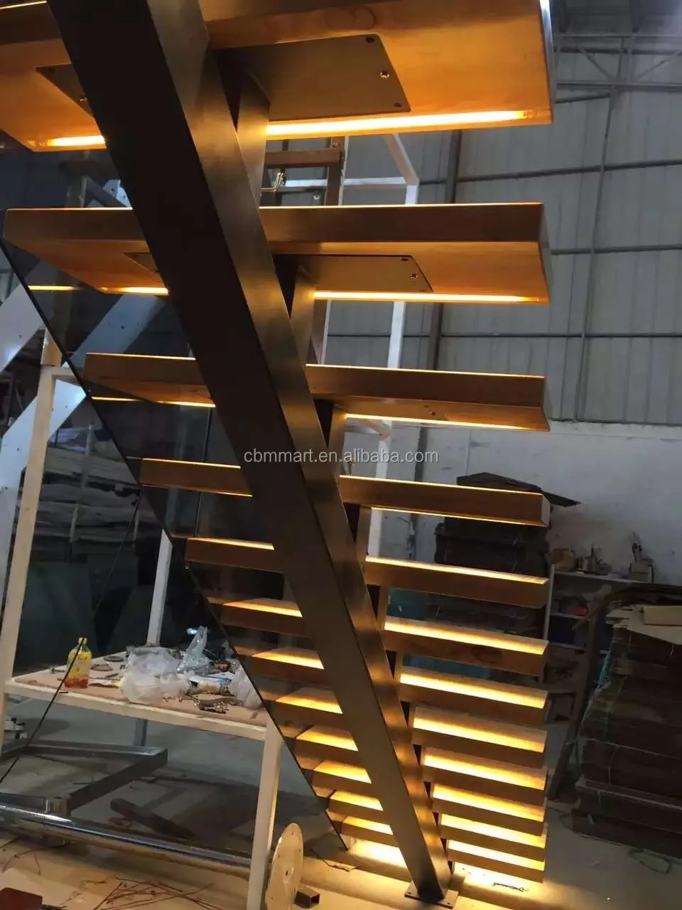Curved Stairs With Stainless Steel Rod Railing  Curved Stair Glass  Curved Plexiglass Stairs