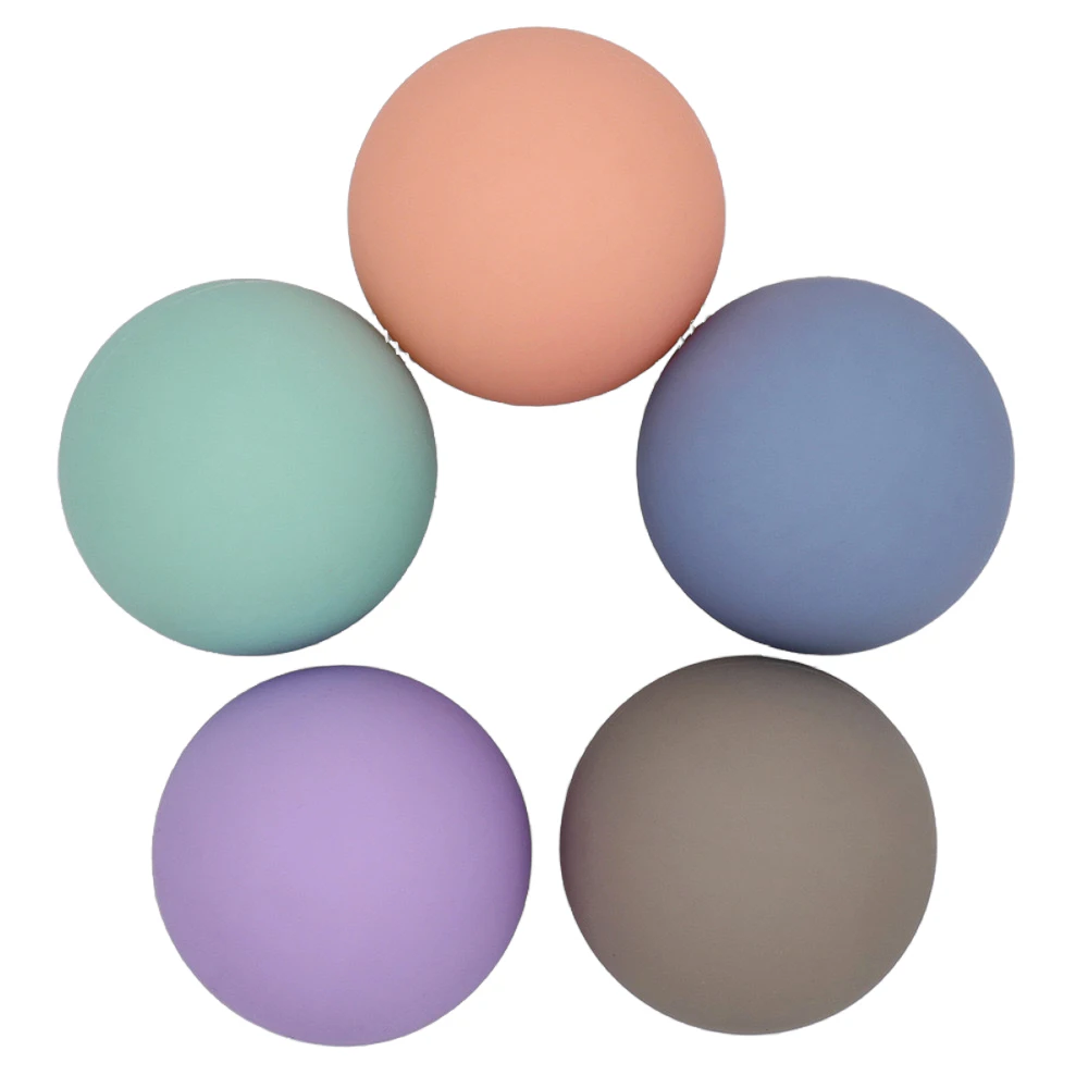 2.5 Inch Macaron Color Eco Friendly Silicone Single Massage Ball Gym Balls for Body Fitness Relax Equipment Customized