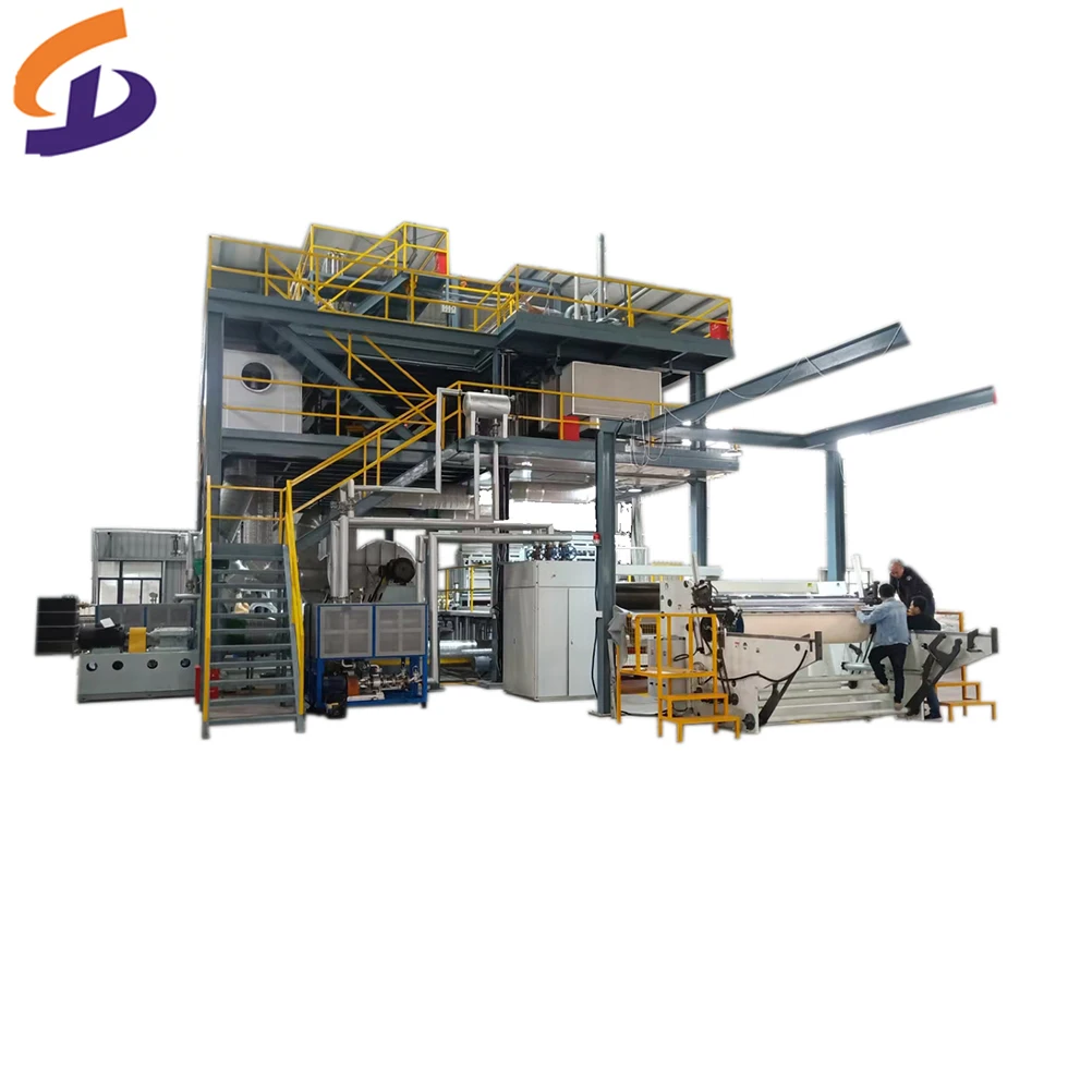 Non-woven cloth machine pp spun-bond melt-blown non-woven fabric making machine with digital multifunctional fabric machine
