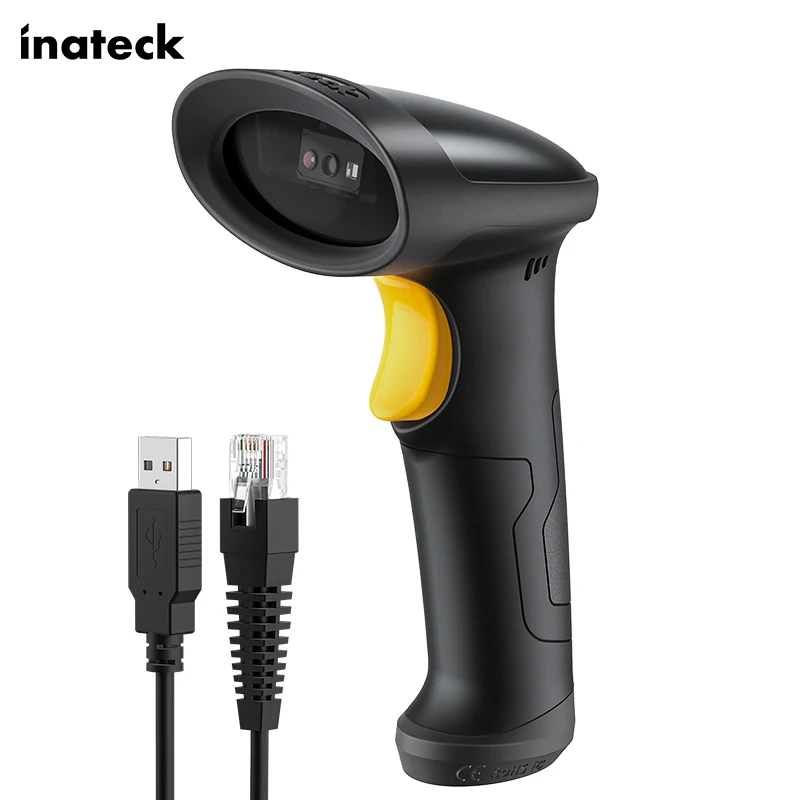 Inateck Hand Scanner 2D QR Code Reader Wired Ring Rugged Bar Code Photo Scanner Escaner Computer Scanner for Logistic
