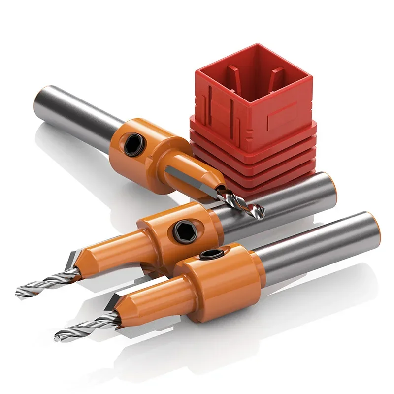 PEXMIENTAS Tungsten Carbide Countersink Drill Bit Screw Chamfering Tool Screw Woodworking  Countersink Drill Bit