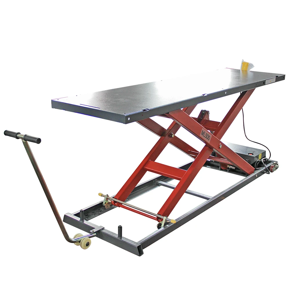 TFAUTENF CE 500kg 1102LBS electrical hydraulic motorcycle table lift mobile car scissor lift vehicle equipment
