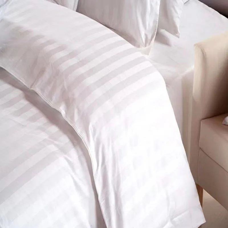  Завод Yangzhou 100% хлопок 3 см Полоска постельное белье для гостиниц высококачественные простыни пододеяльник Комплект постельного
