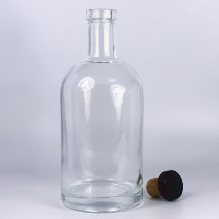 High quality hot sale free samples 1 L glass vodka bottle wholesale price customized glass bottle for vodka