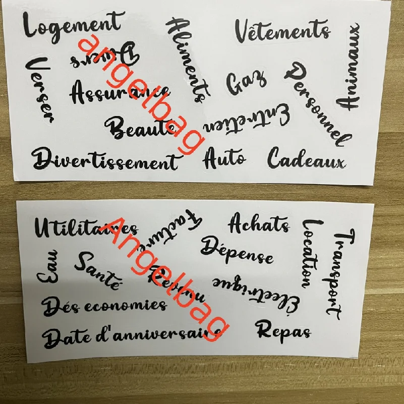 Wholesale English French stickers book binder A6 budget binder with cash envelopes planner for money organizer