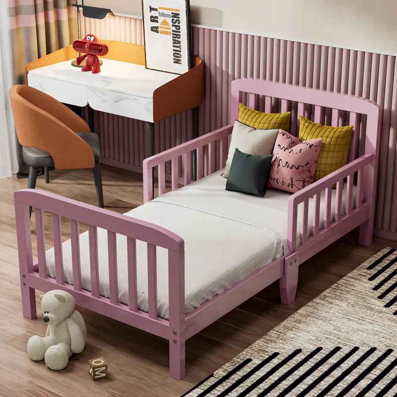 New Type Baby Wooden Crib Kids Solid Wooden Single Bed