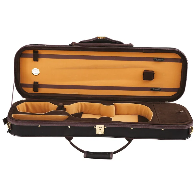 High quality black canvas violin case violin hard case fiberglass violin case 4/4 VFPG-01