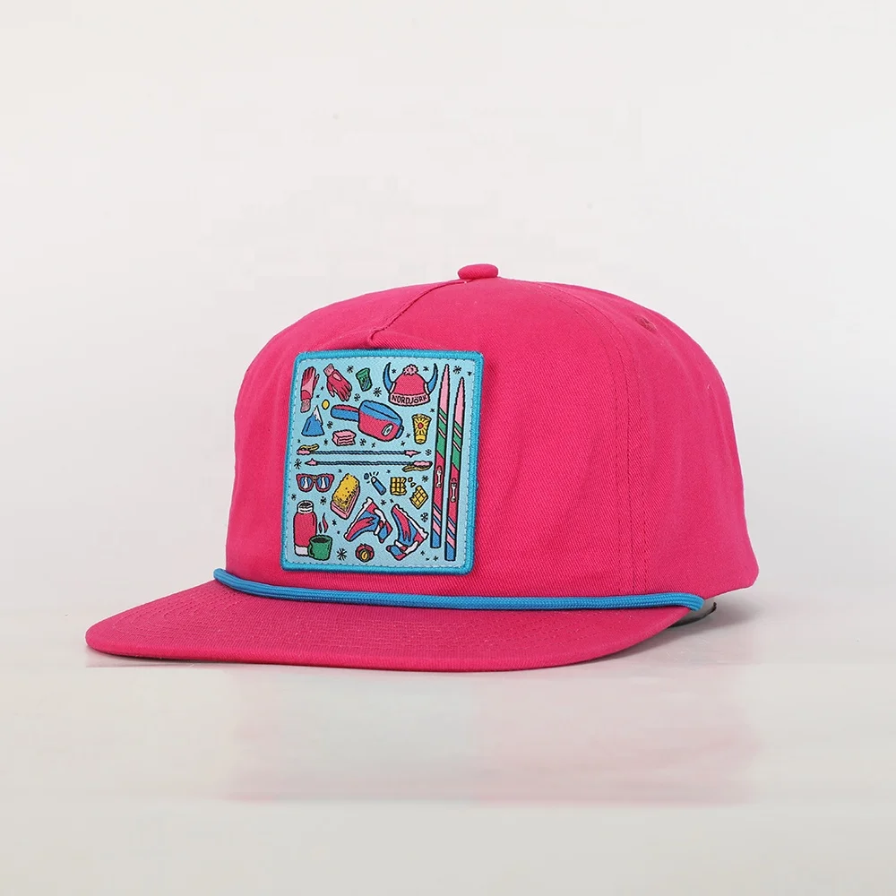 BSCI Ome Factory Embroidery Patch Logo Wholesale High Quality 5 Panel Flat Brim Sport Hat,Cotton Rope Gorras,Custom Snapback Cap