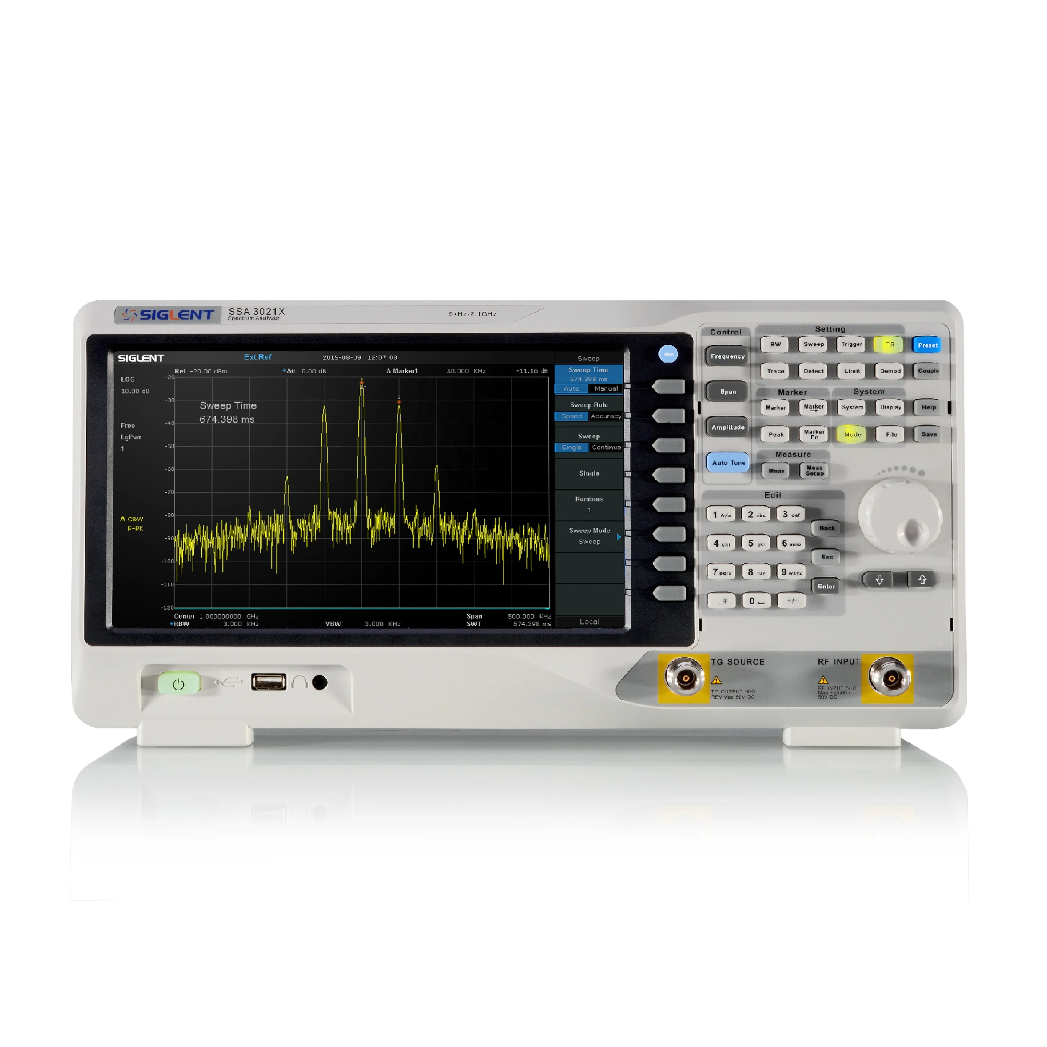 Siglent SSA3021X Spectrum Analyzers Frequency range from 9 kHz to 2.1 GHz