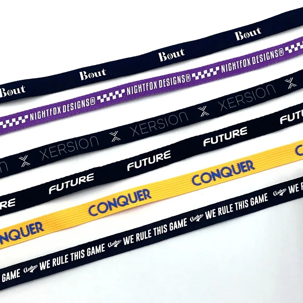 10mm Custom Elasticated Woven Printed Elastic Tape for Sport Wear T shirt Garment Back Hoodie Neck Tape