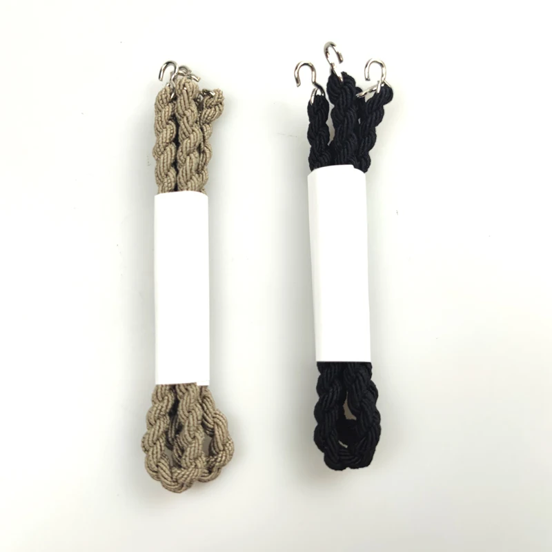 Hand-Made Black/Green Trouser Twisted Rope,  Boot Bands in Stock