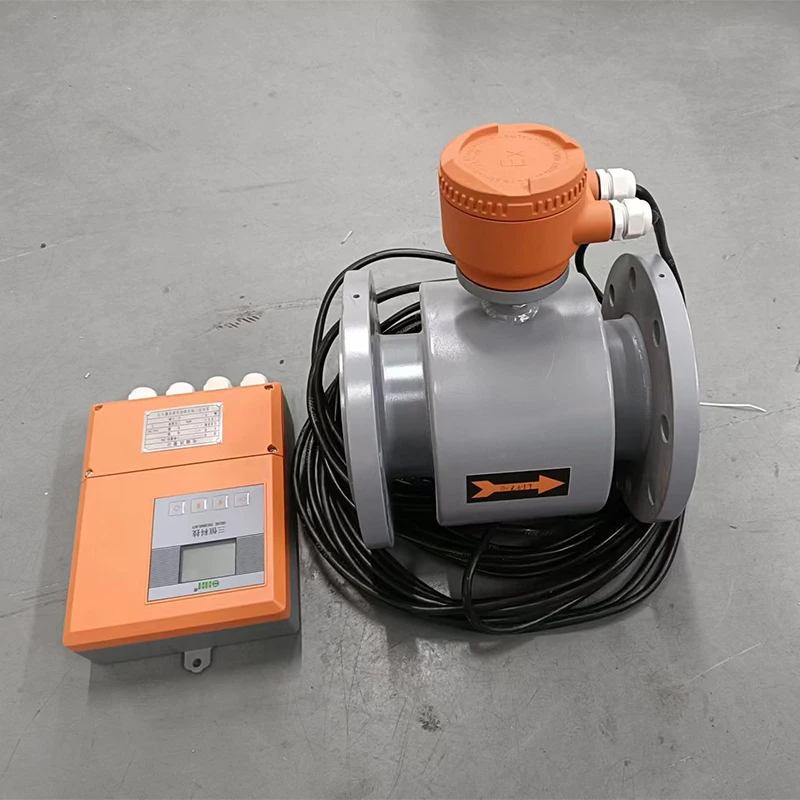 4-20mA  pulse output RS485  split electromagnetic flowmeter for food sewage chemicals and solid containing media