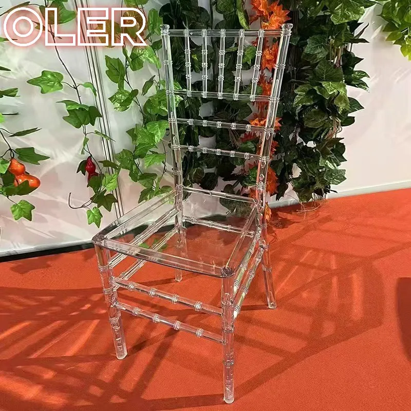 Modern Furniture Polycarbonate Dining Crystal Transparent Plastic Clear Acrylic Ghost Chair with Arms