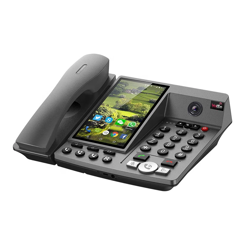 Multi sim card 4G LTE FPW fixed line wireless desktop phone 5.5 inch large screen android 8.1 video Cordless desk phone