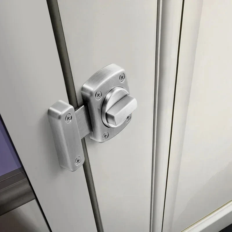 Home Security Latch Rotate Bolt Latch Gate Latches Door Slide Lock Twist Rotating Barrel Lock For Bathroom Toilet Door Lock