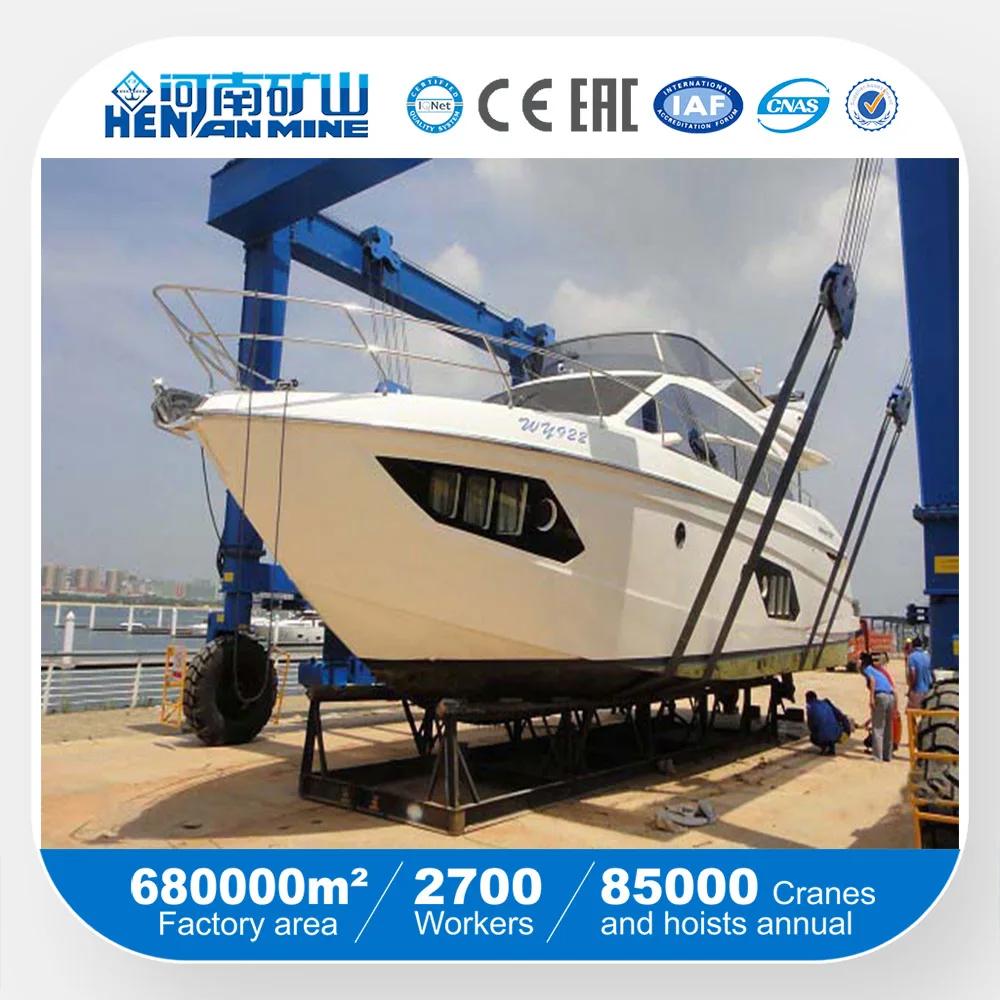 100 ton 200 ton 300 ton Factory price marine travel lift harbour ship yachts boat lifting gantry crane for sale