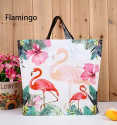 50pcs High Quality Flower PE Gift Plastic Shopping Clothing Package Bags For Party Supply Christmas New Year