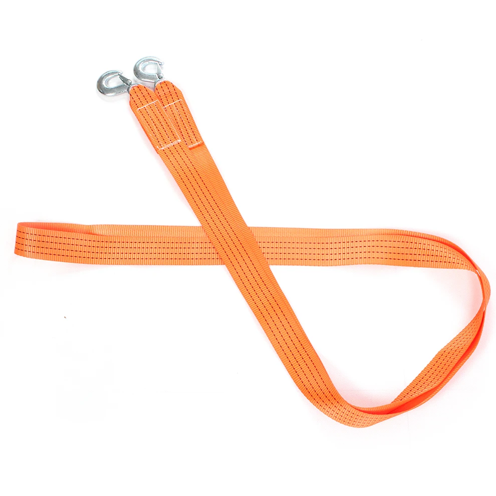 Premium Quality Reflective Elastic Kinetic Snatch Strap with Metal Hook for bike Towing - Ratchet Tie-Down Rope