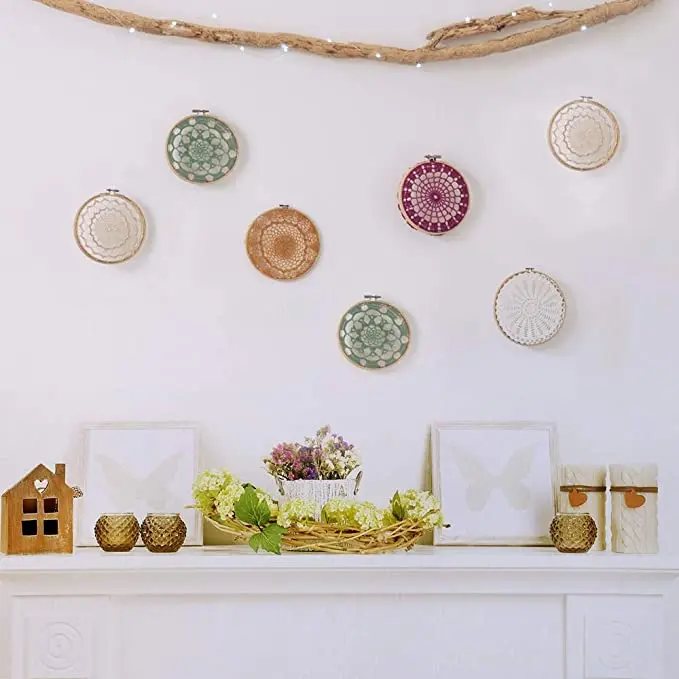 High Quality Knitting Tool Adjustable Beech Wood Frame Circle Cross Stitch Toy Hoops Ring Embroidery Hoop