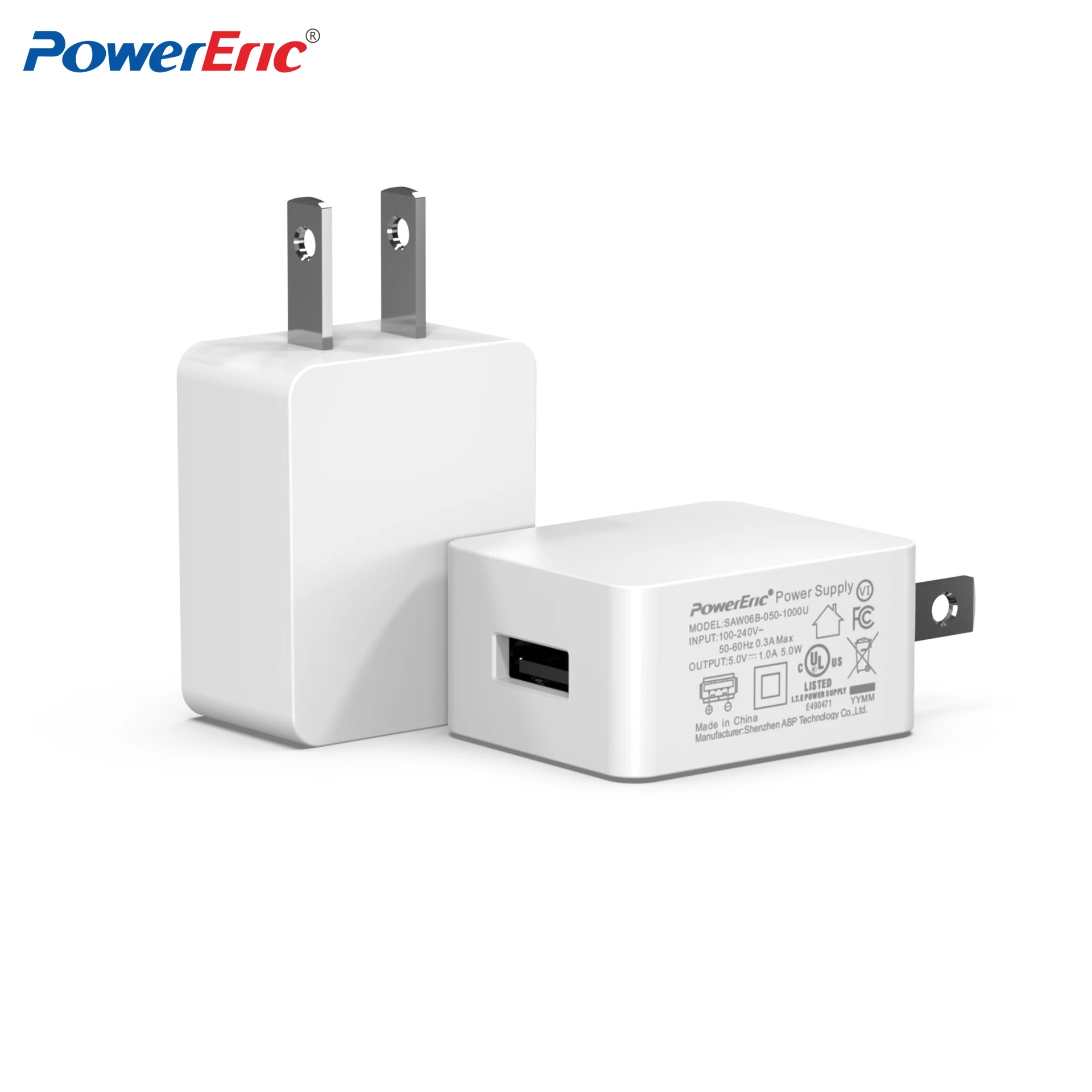 5v1a Modern mini Type C and USB A Charger with Global Certifications