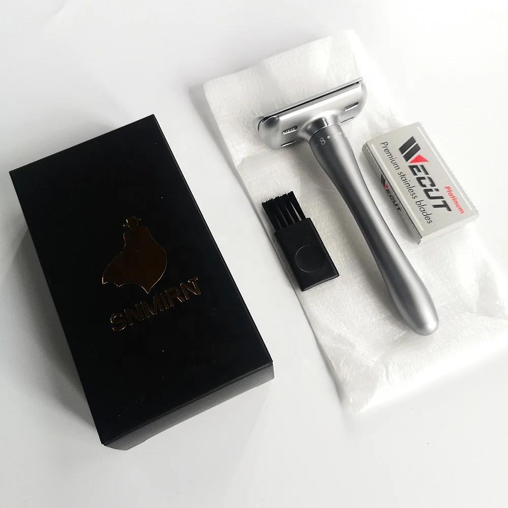 Navalha de seguranca para homens SNMIRN novo estilo de adsorcao magnetica de metal ajustavel de borda dupla