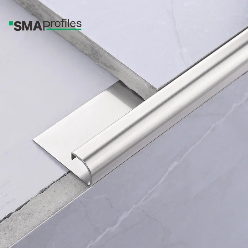 SMAProfiles Customized Ceramic Tile Corner Trim Protection Metal Corner Edge Round Shape Stainless Steel Profile Tile Trim