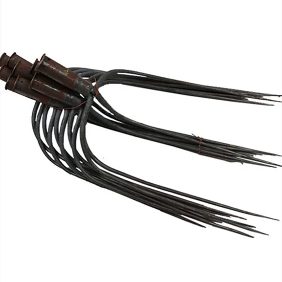 factory wood handle garden fork forged manure fork with long wooden handle