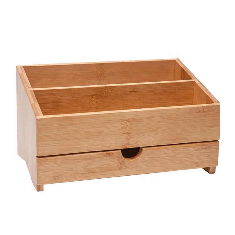 
Woodspace Customized Bamboo Desktop Multifunctional Cosmetics Organizing Box Toilet Room Jewelry Storage Box 