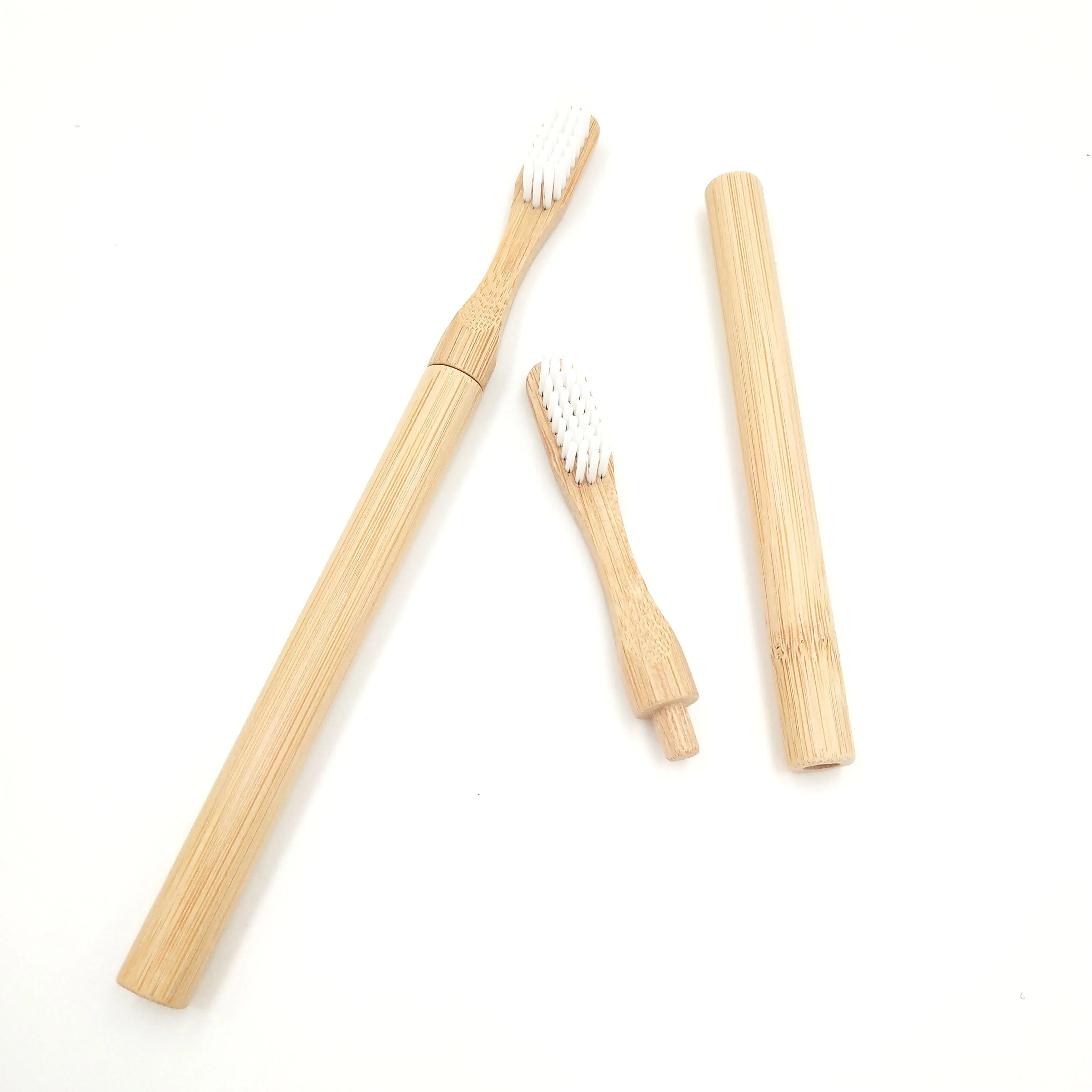 Биоразлагаемые сменные головки бамбуковая зубная щетка эргономичная с нулевыми отходами