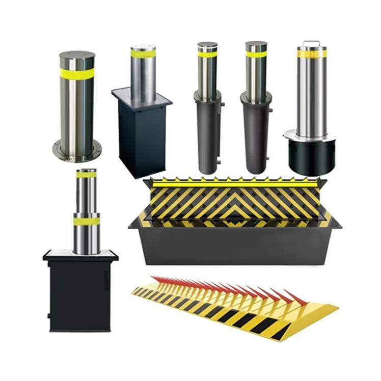 High Quality Post Anti-collision Stainless Steel Bollards Parking System Automatic Rising Hydraulic automatic bollard