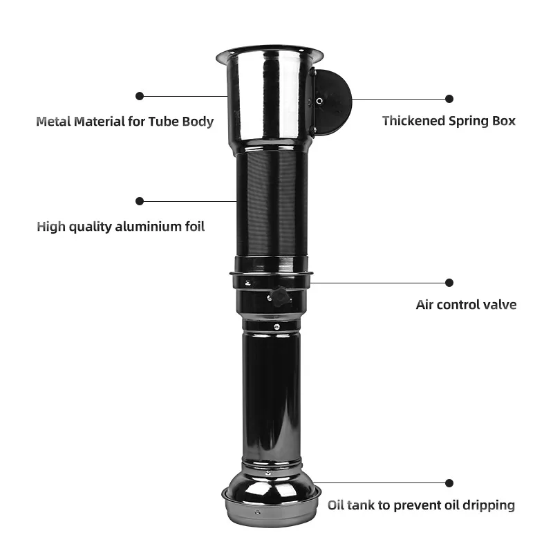 Gourmet Barbeque Accessories Commercial Restaurant Korean Telescopic Smoke Extractor Fan Smoker BBQ Exhaust Pipe For Grill
