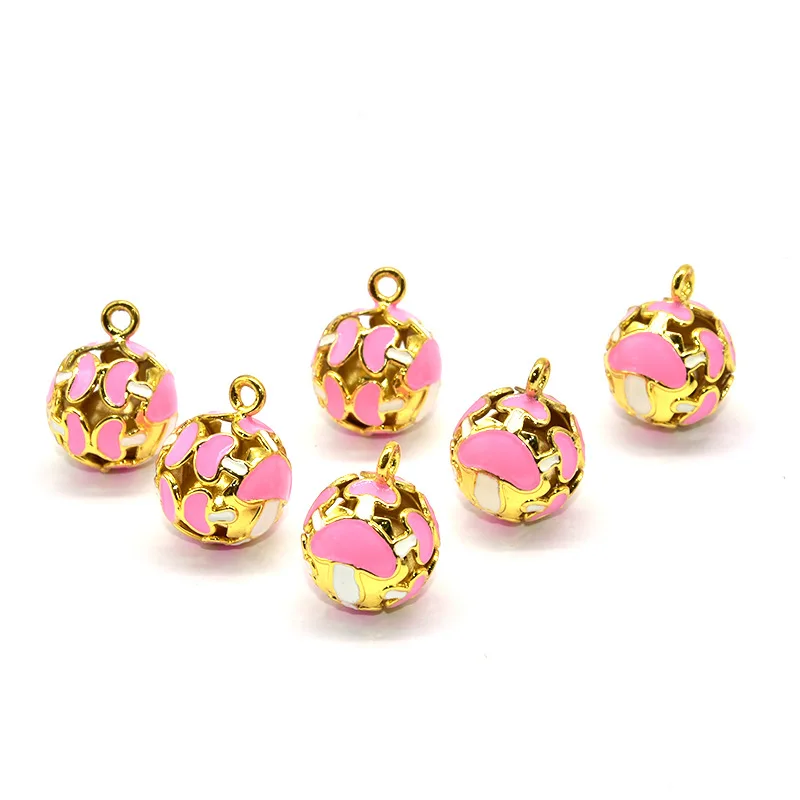 
Manufacturers direct sales Jingtai blue mushroom bell diy mobile phone accessories full copper color bell 