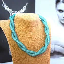 Hot Sale Bright Resin Colored Plastic Fashion Accessories Mesh Necklaces